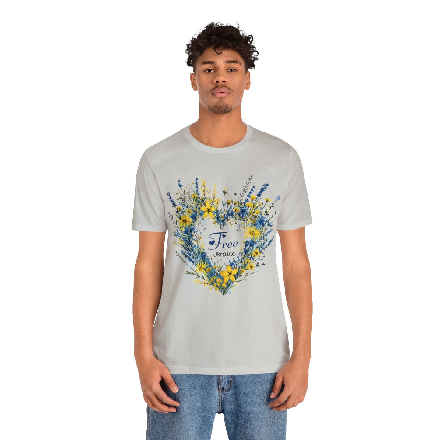 Free Ukraine Wildflowers Heart Unisex Tee | Branch and Stick Branch and Stick