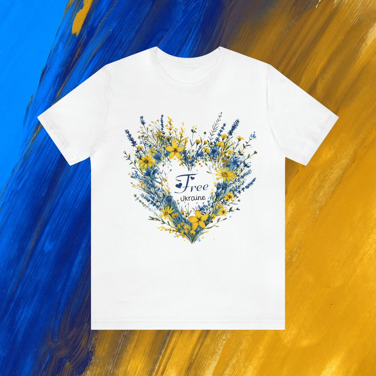 Free Ukraine Wildflowers Heart Unisex Tee | Branch and Stick Branch and Stick