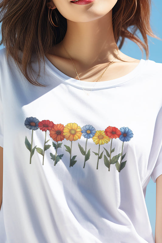 Gerber Daisy Unisex Jersey Tee | Minimalist Boho Bloom - Branch and Stick Branch and Stick
