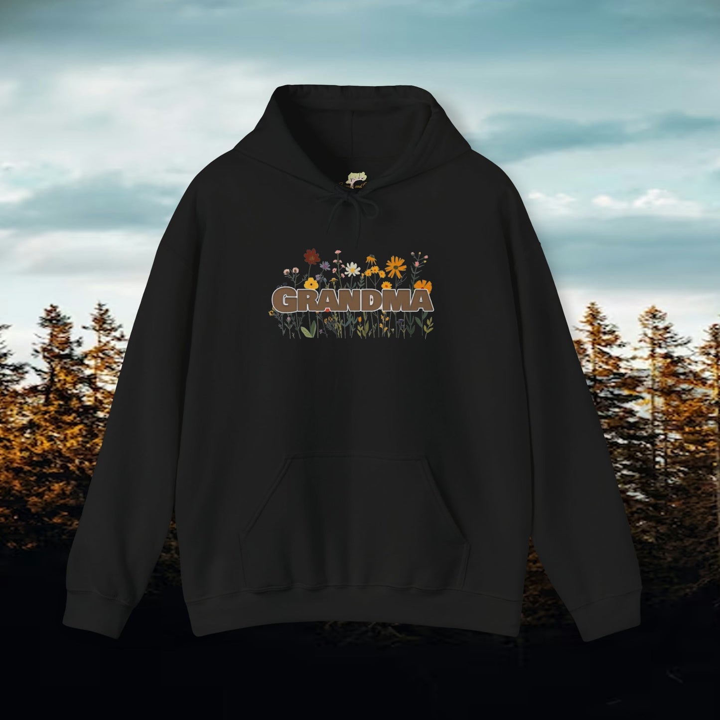 Grandma Wildflower Design Hooded Sweatshirt | Branch and Stick Branch and Stick