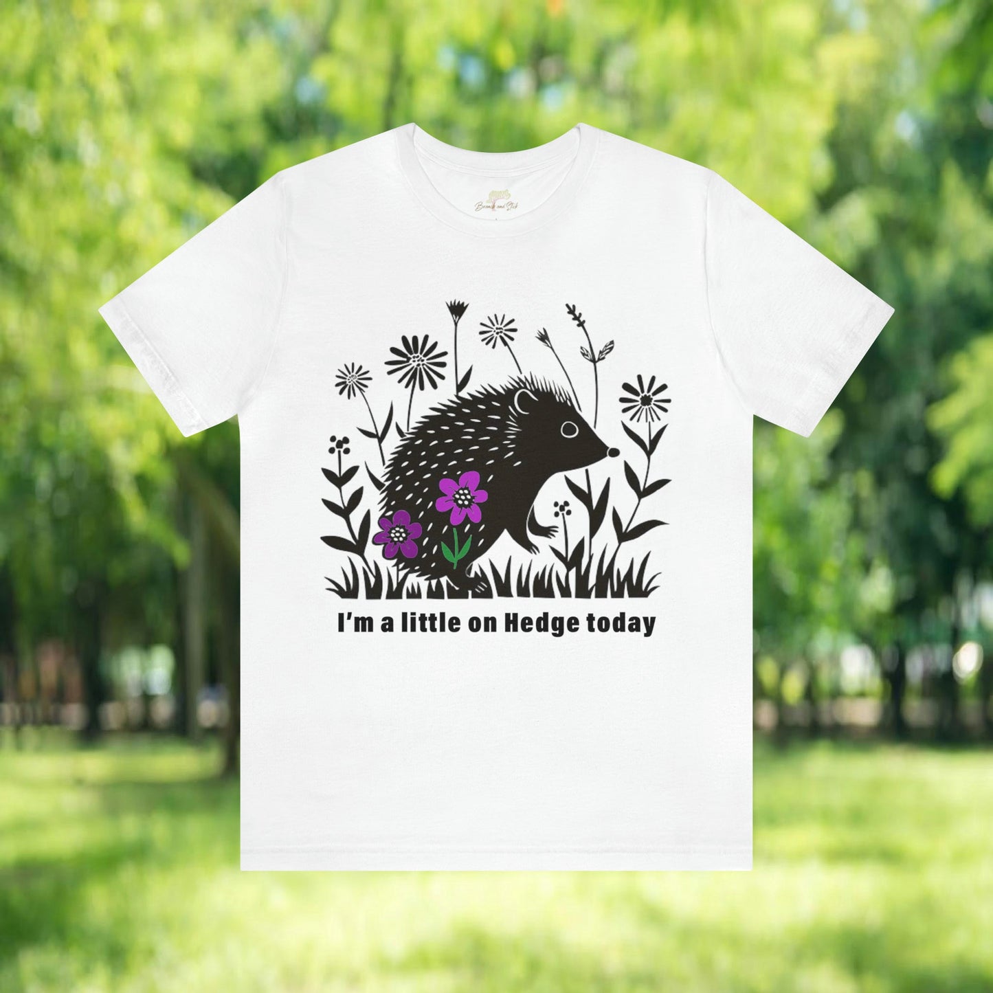 Hedgehog Wildflower Animal Tee | Playful Quirky Style - Branch and Stick Branch and Stick