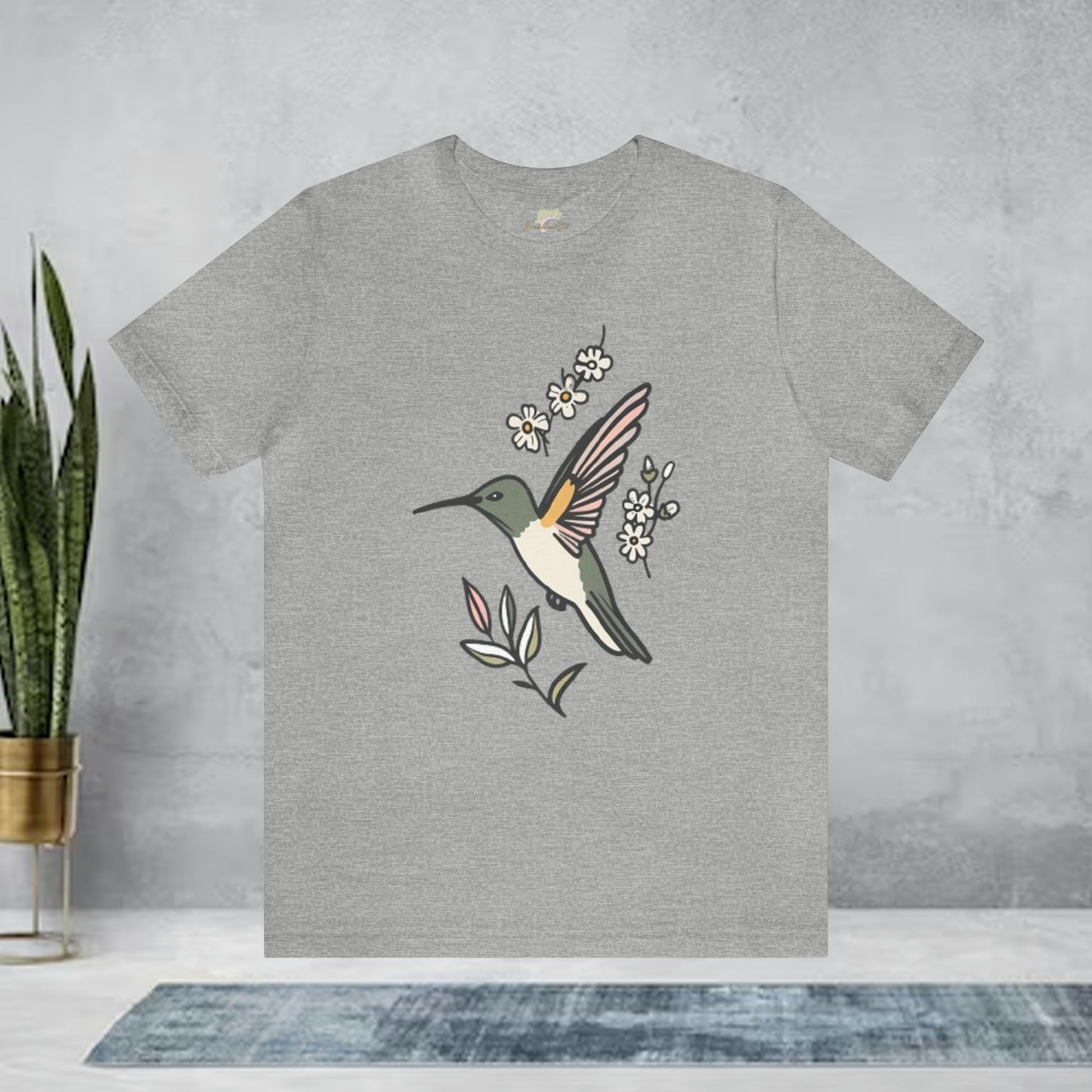 Hummingbird with Wildflower Unisex Tee | Expertly Crafted Comfort and Style - Branch and Stick Branch and Stick