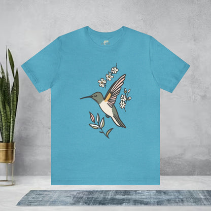 Hummingbird with Wildflower Unisex Tee | Expertly Crafted Comfort and Style - Branch and Stick Branch and Stick