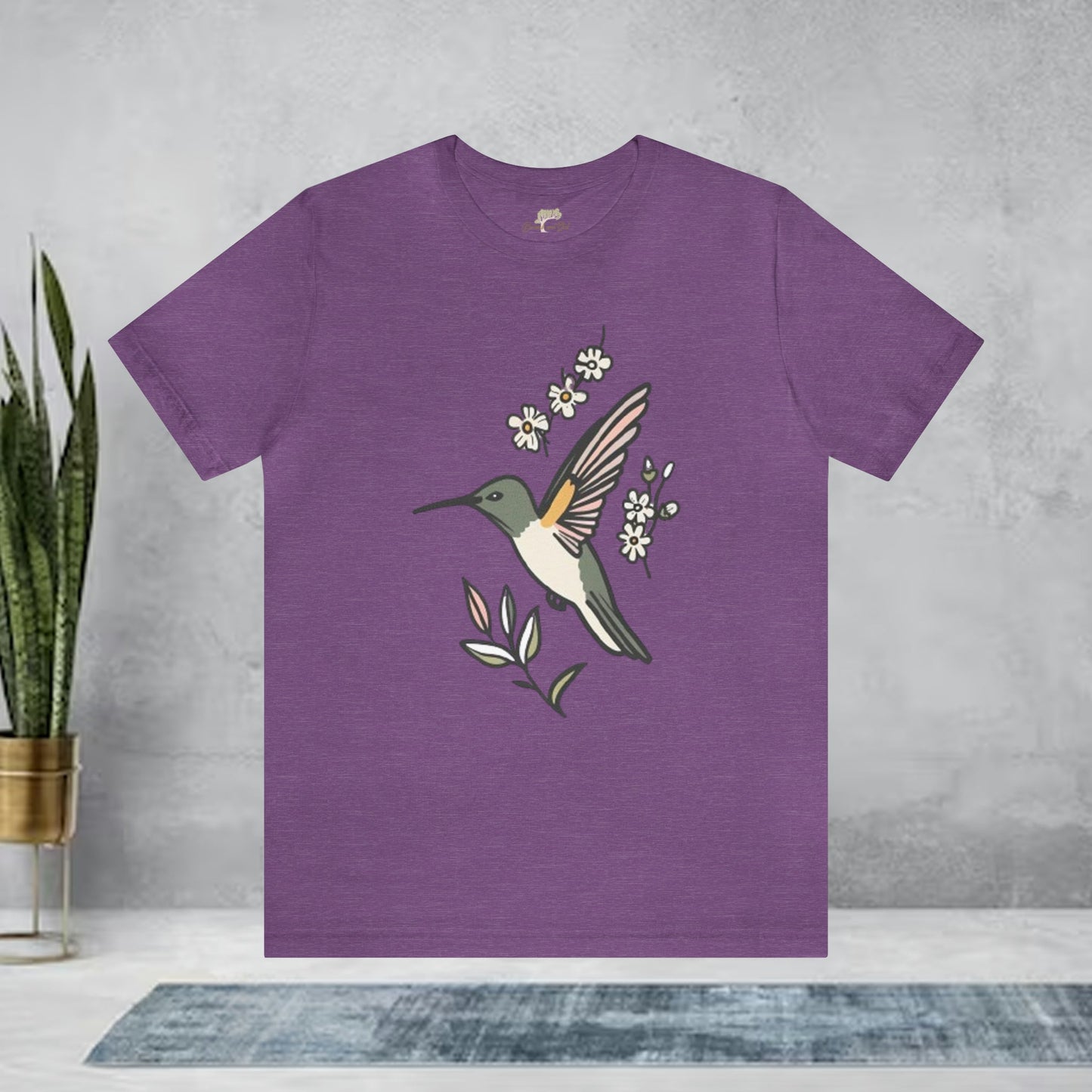 Hummingbird with Wildflower Unisex Tee | Expertly Crafted Comfort and Style - Branch and Stick Branch and Stick