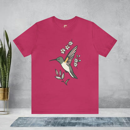 Hummingbird with Wildflower Unisex Tee | Expertly Crafted Comfort and Style - Branch and Stick Branch and Stick