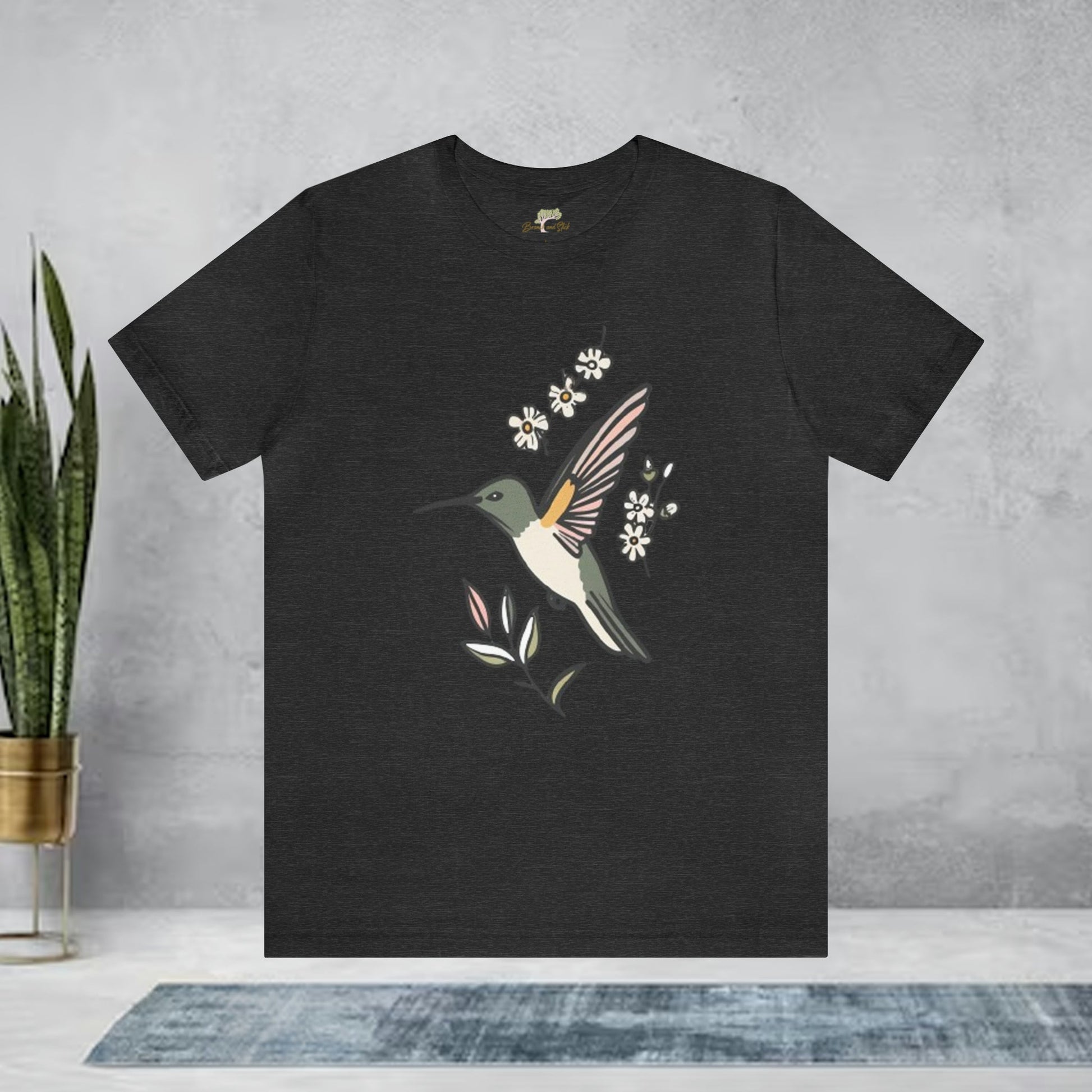 Hummingbird with Wildflower Unisex Tee | Expertly Crafted Comfort and Style - Branch and Stick Branch and Stick