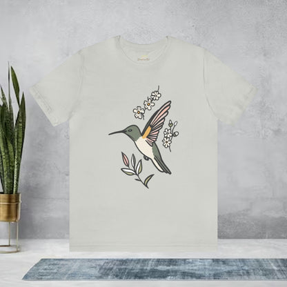 Hummingbird with Wildflower Unisex Tee | Expertly Crafted Comfort and Style - Branch and Stick Branch and Stick