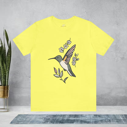 Hummingbird with Wildflower Unisex Tee | Expertly Crafted Comfort and Style - Branch and Stick Branch and Stick