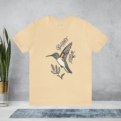 Hummingbird with Wildflower Unisex Tee | Expertly Crafted Comfort and Style - Branch and Stick Branch and Stick