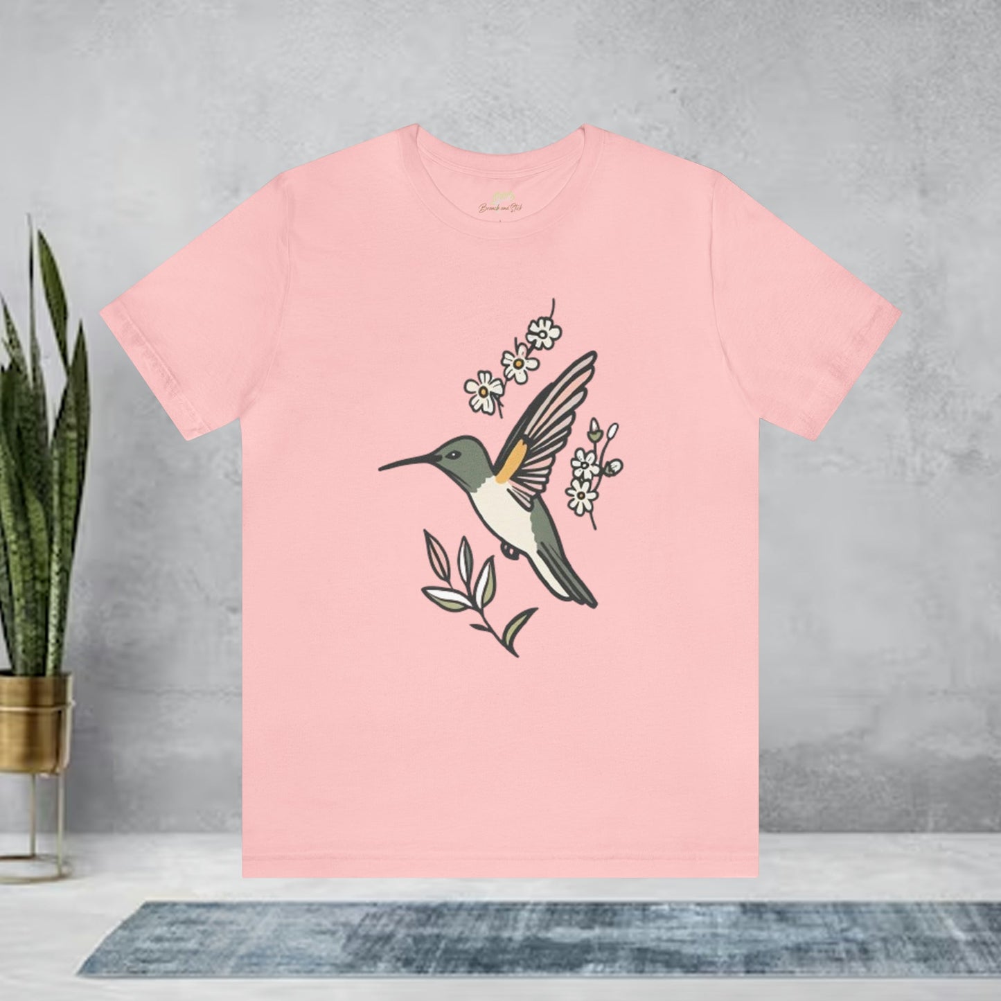 Hummingbird with Wildflower Unisex Tee | Expertly Crafted Comfort and Style - Branch and Stick Branch and Stick