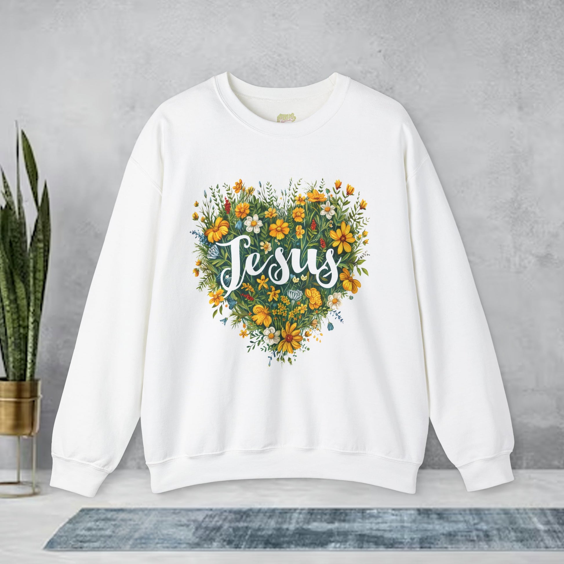 Jesus Heart Wildflower Crewneck Sweatshirt | Branch and Stick Branch and Stick