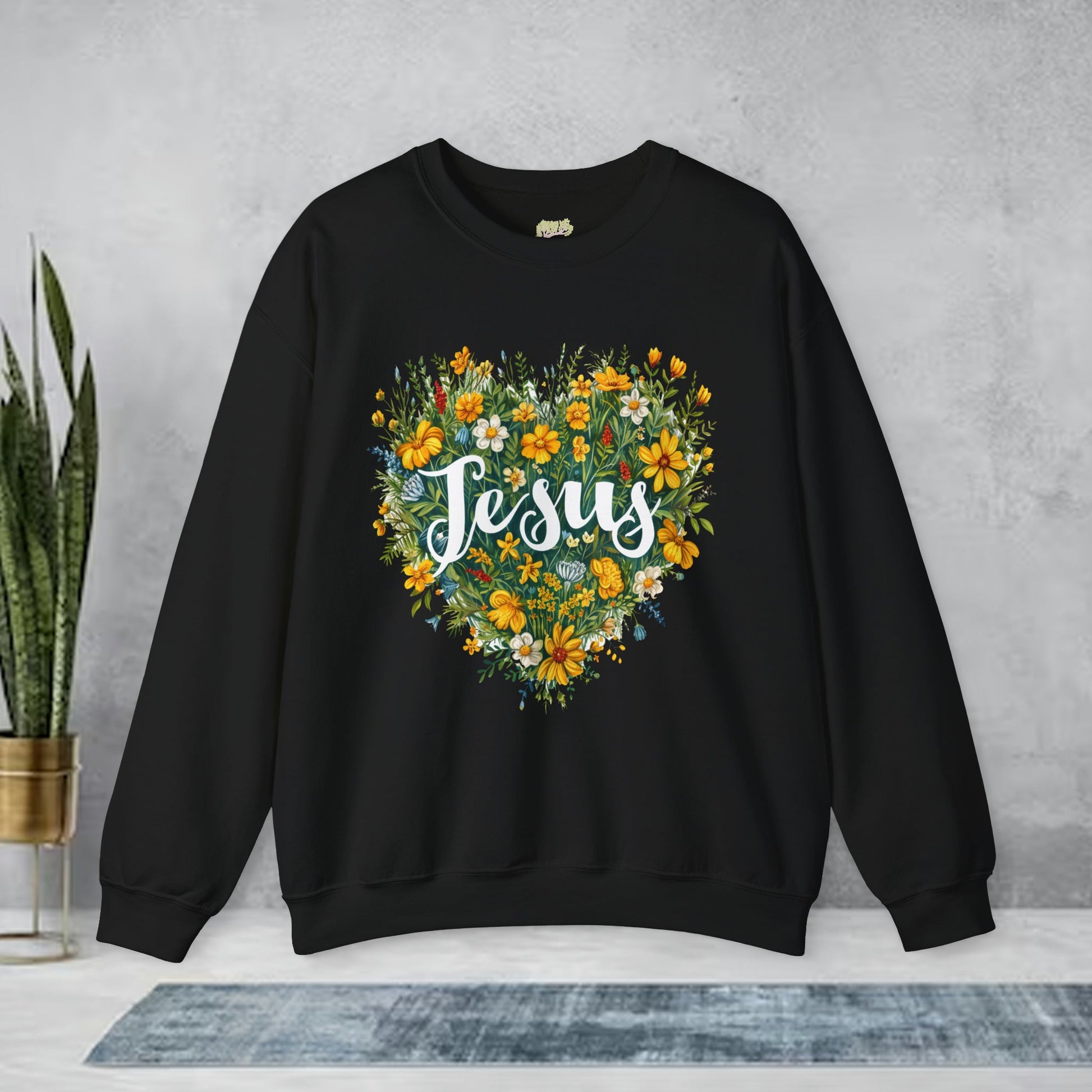 Jesus Heart Wildflower Crewneck Sweatshirt | Branch and Stick Branch and Stick