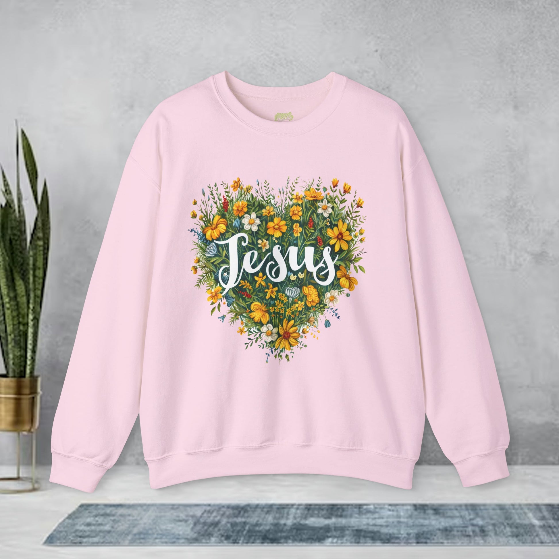 Jesus Heart Wildflower Crewneck Sweatshirt | Branch and Stick Branch and Stick