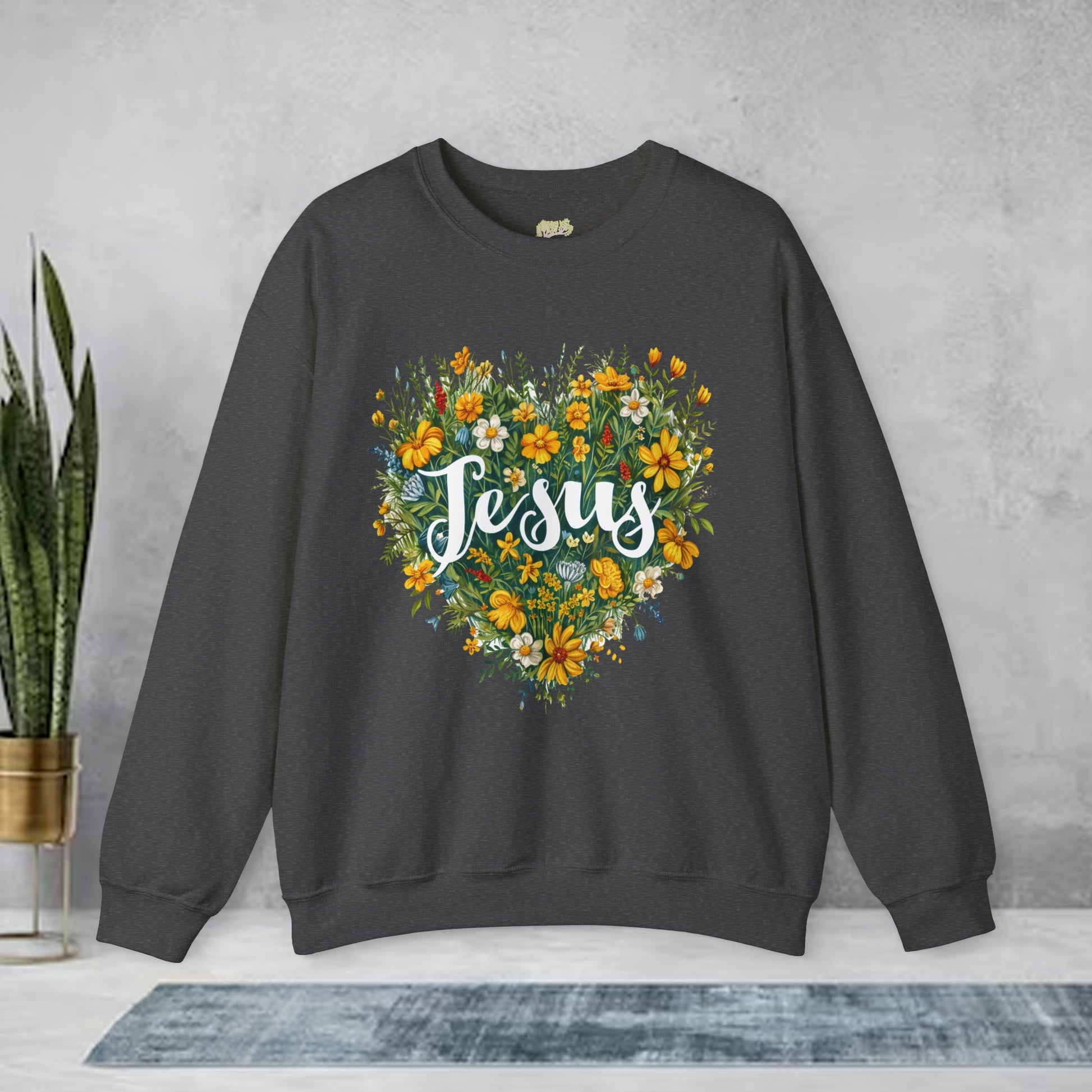 Jesus Heart Wildflower Crewneck Sweatshirt | Branch and Stick Branch and Stick