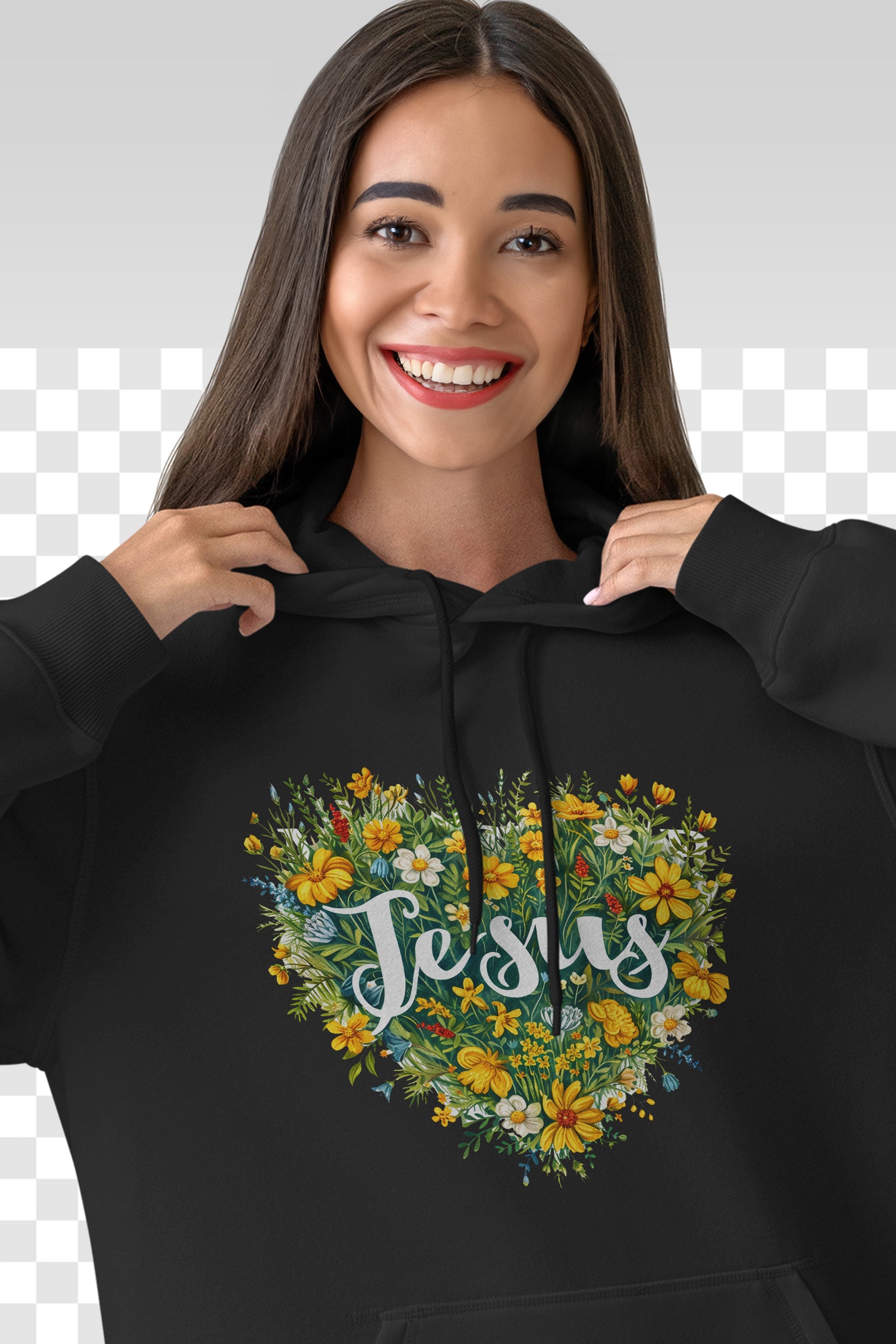 Jesus Heart Wildflower Hooded Sweatshirt | Branch and Stick Branch and Stick