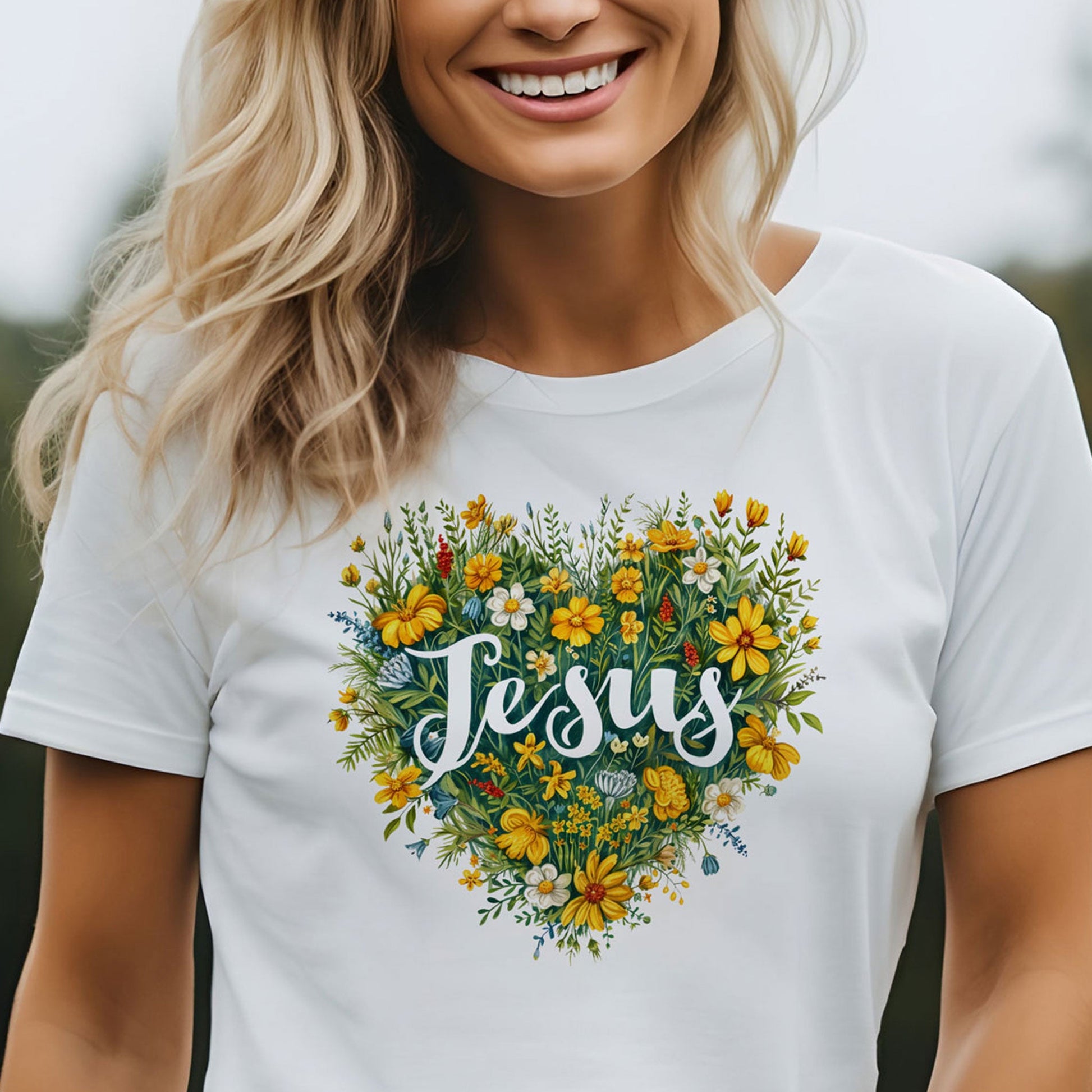 Jesus Heart Wildflower T-Shirt | Branch and Stick Branch and Stick