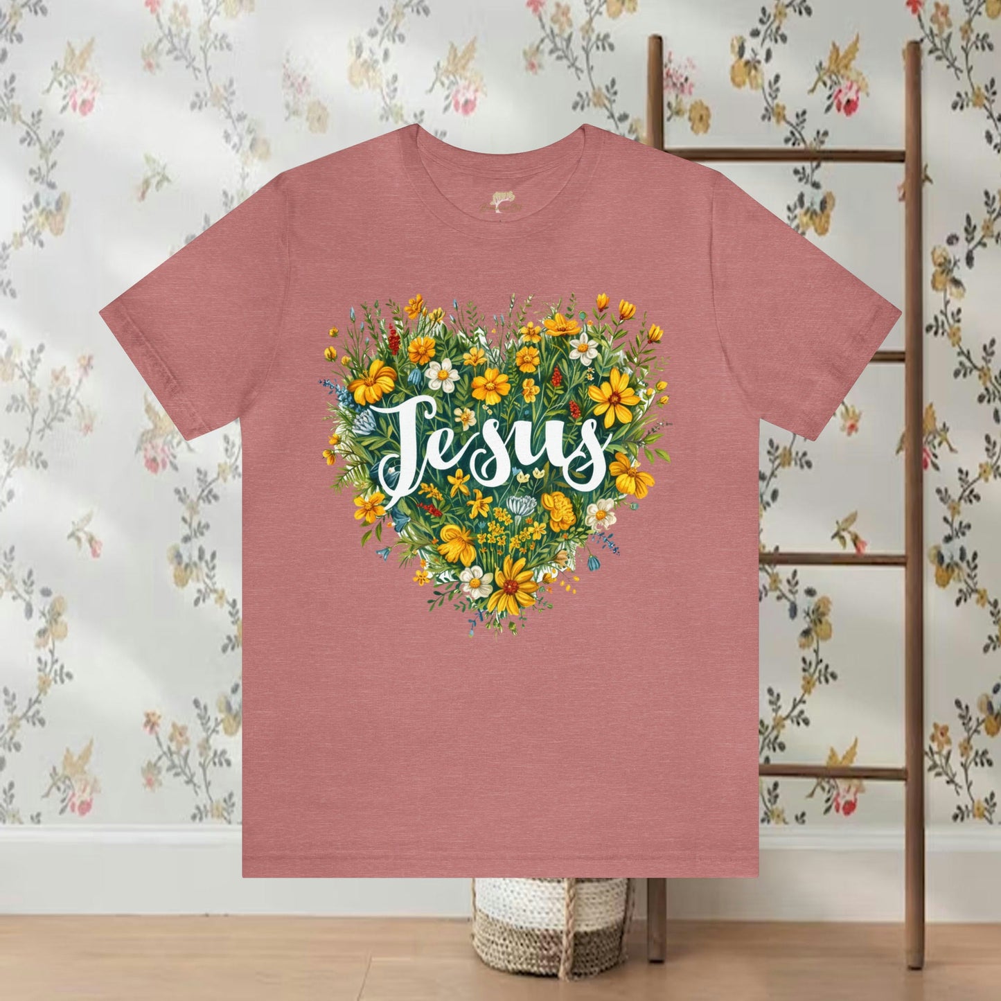 Jesus Heart Wildflower T-Shirt | Branch and Stick Branch and Stick