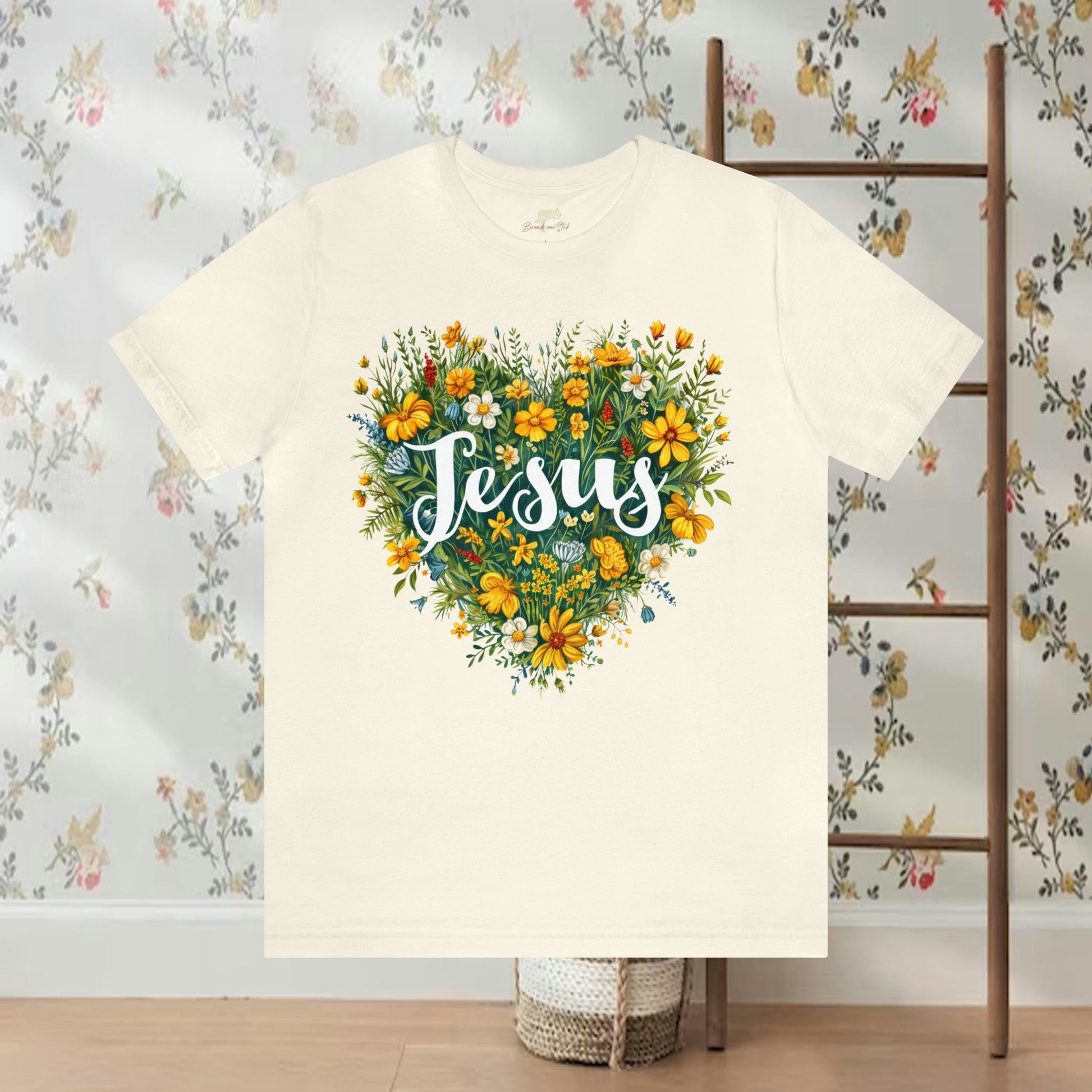 Jesus Heart Wildflower T-Shirt | Branch and Stick Branch and Stick