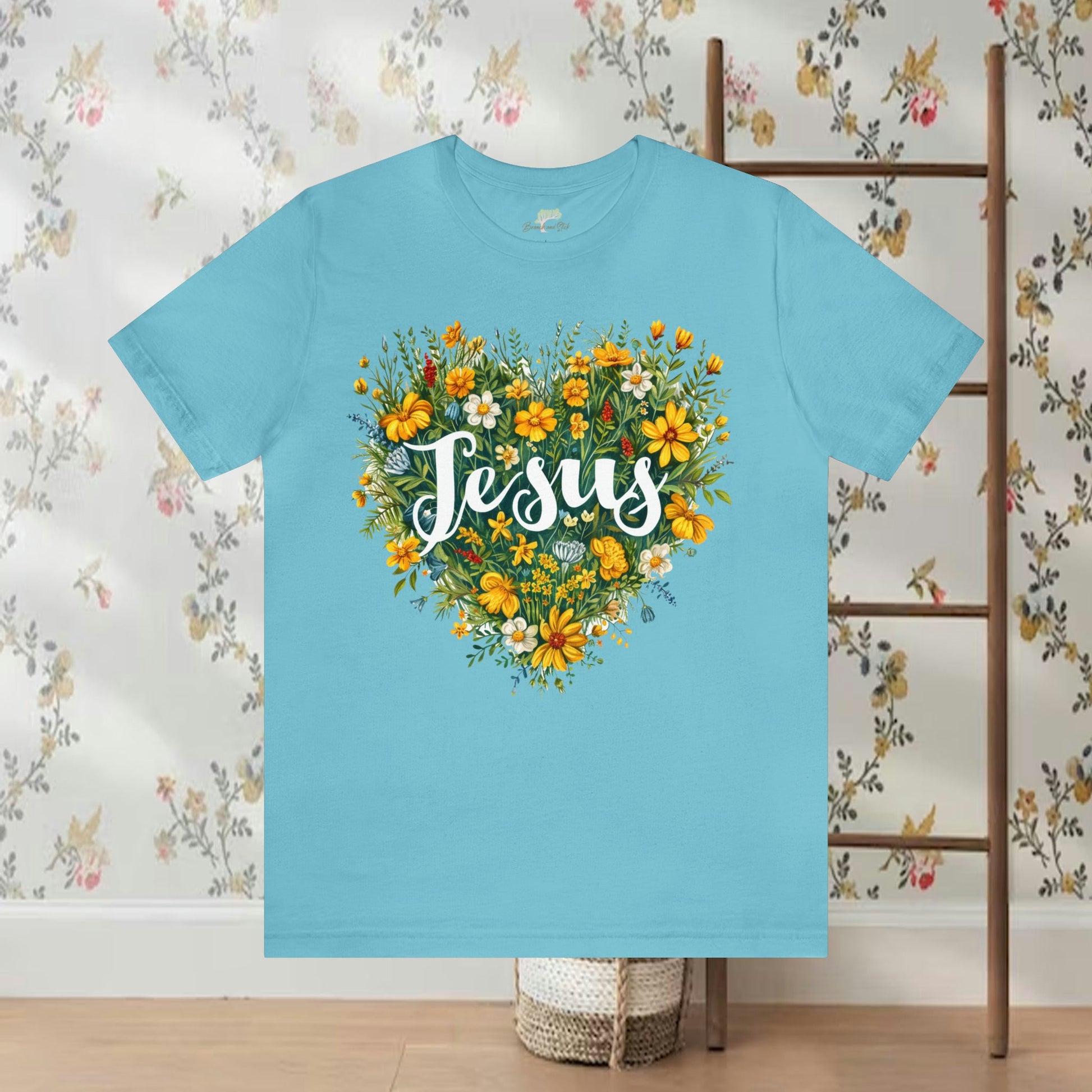 Jesus Heart Wildflower T-Shirt | Branch and Stick Branch and Stick