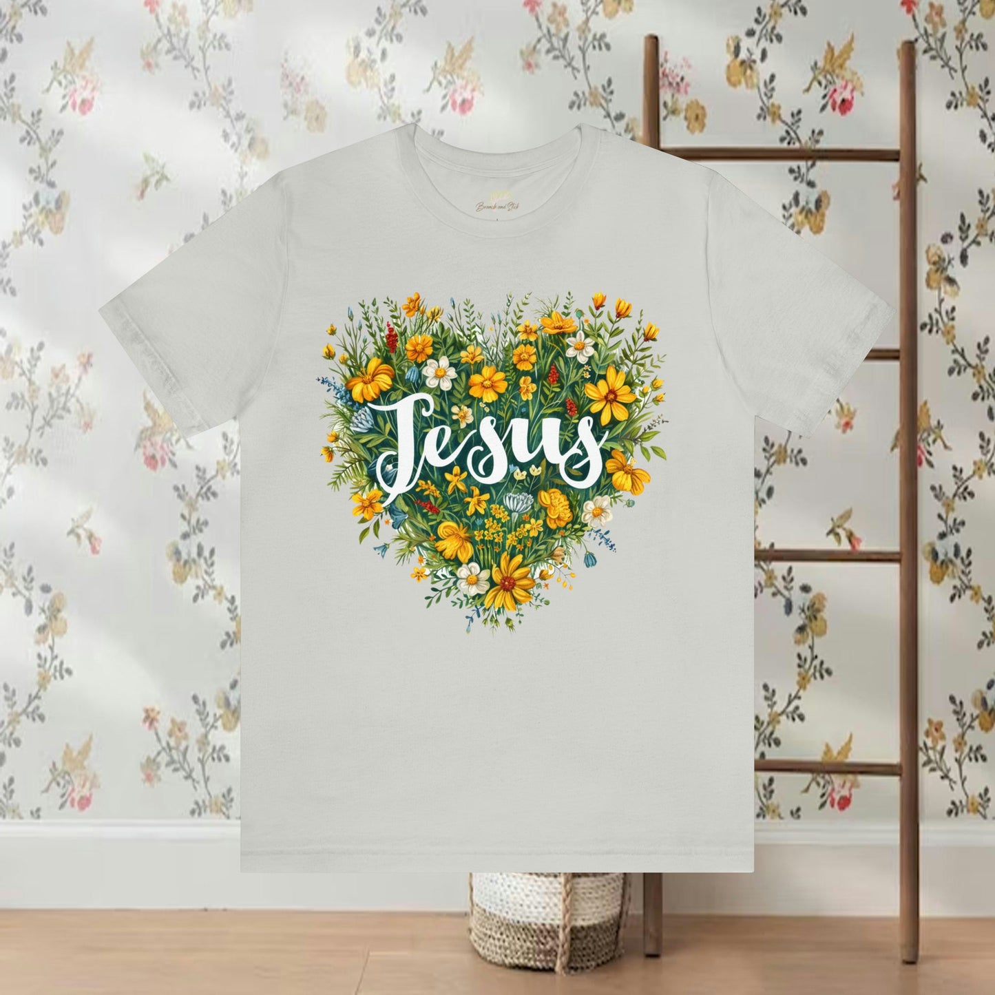 Jesus Heart Wildflower T-Shirt | Branch and Stick Branch and Stick