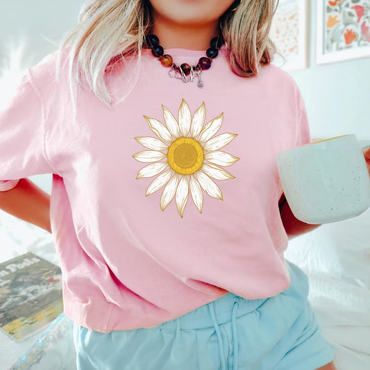 Large Daisy Wildflower Unisex Tee | Comfortable Jersey Material | Branch and Stick Branch and Stick