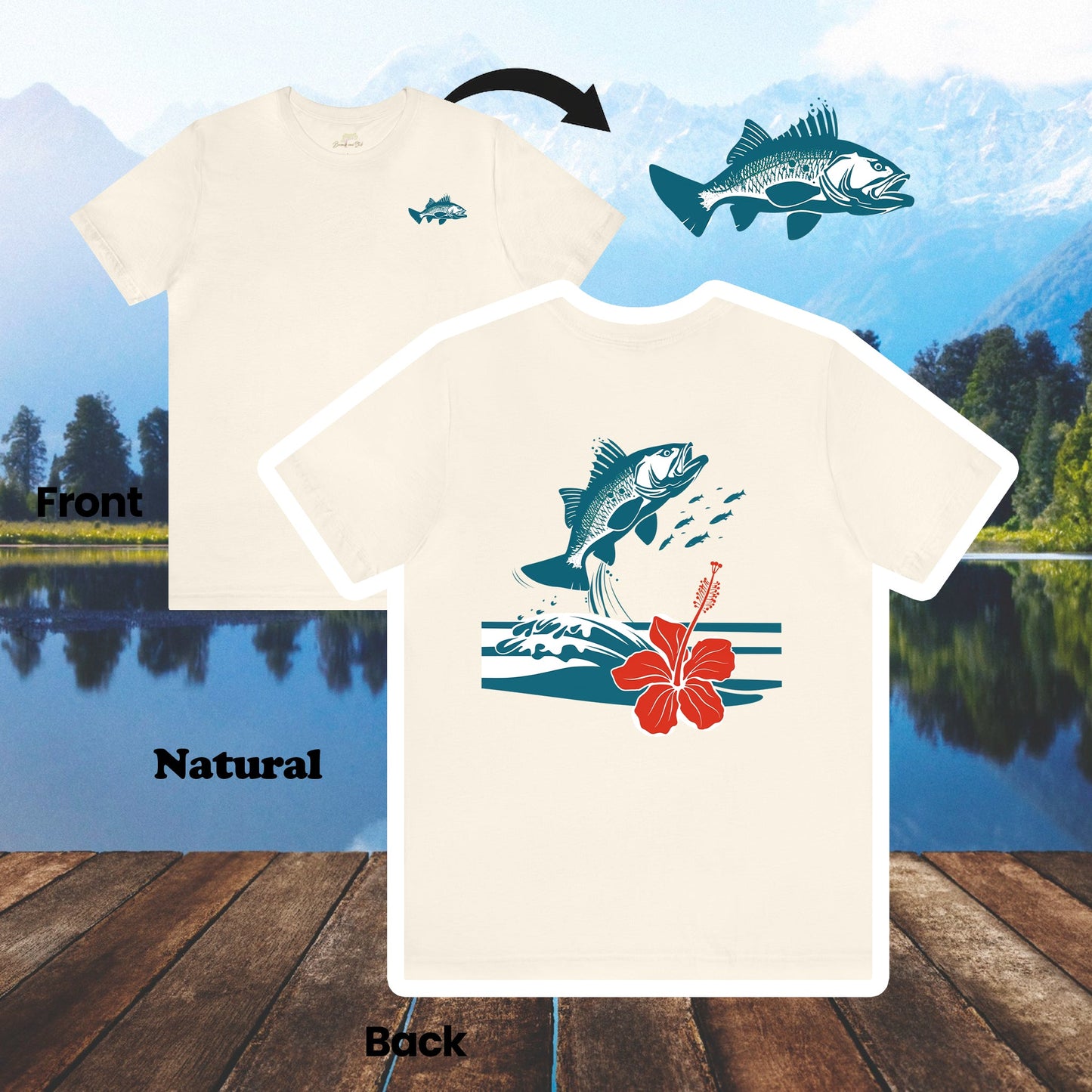 Leaping Tilapia 2-Sided Unisex Tee | Branch and Stick Branch and Stick