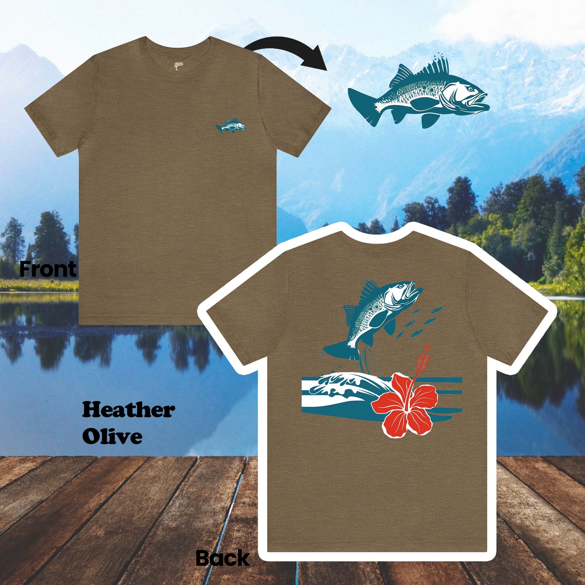 Leaping Tilapia 2-Sided Unisex Tee | Branch and Stick Branch and Stick