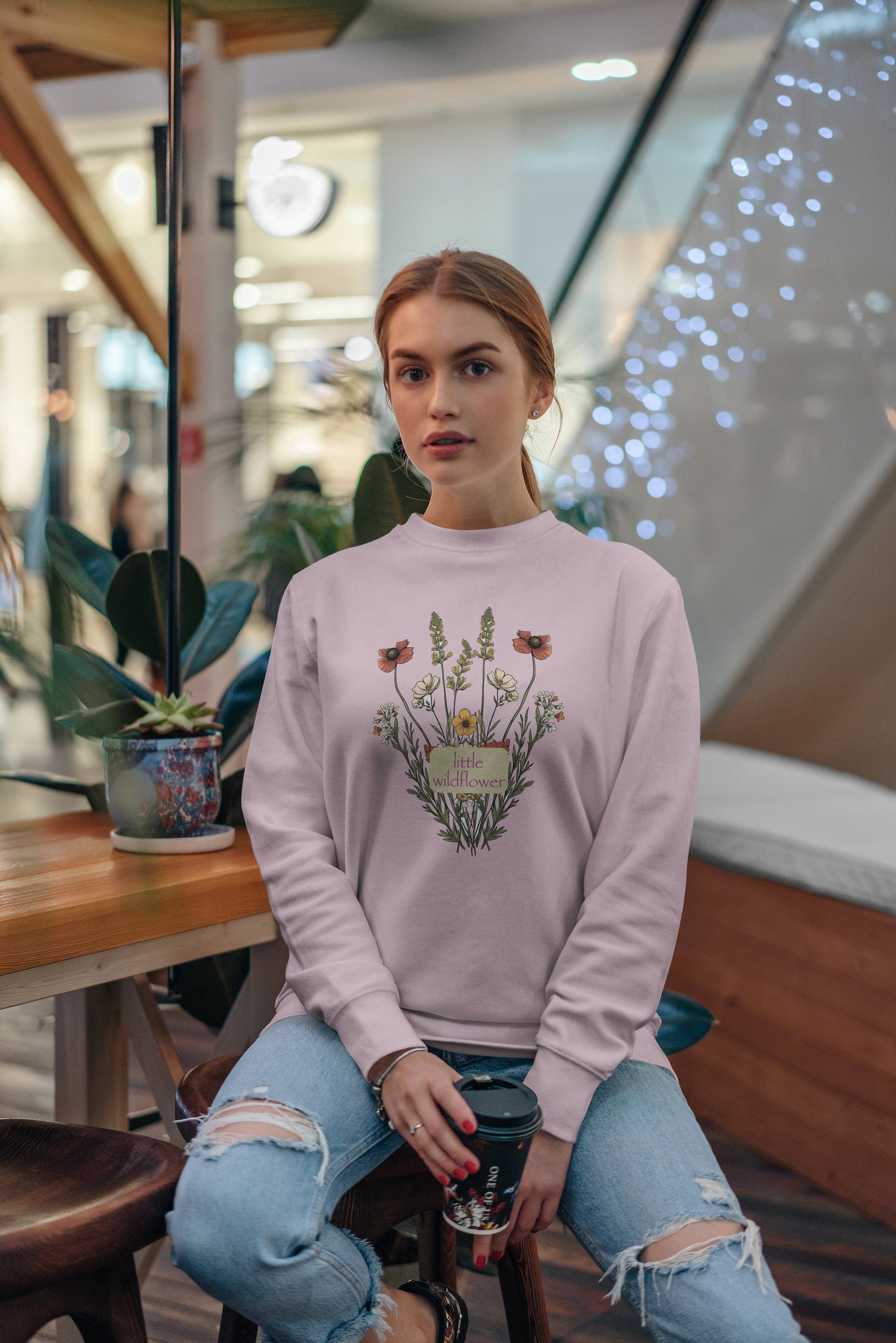 Little Wildflower Design Crewneck Sweatshirt | Branch and Stick Branch and Stick