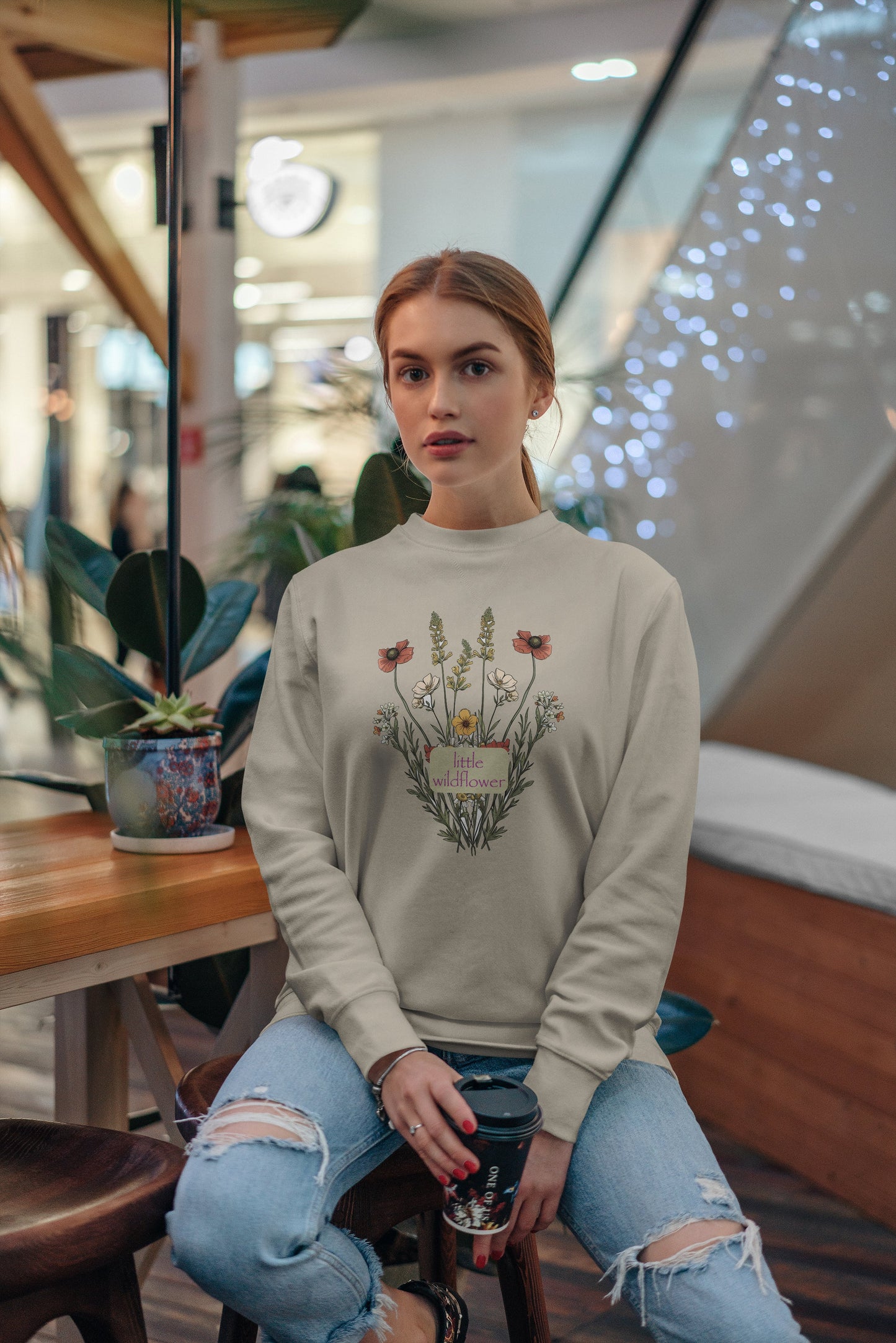 Little Wildflower Design Crewneck Sweatshirt | Branch and Stick Branch and Stick