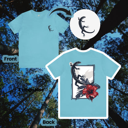 Lizard and Hibiscus 2-Sided Unisex Tee | Branch and Stick Branch and Stick