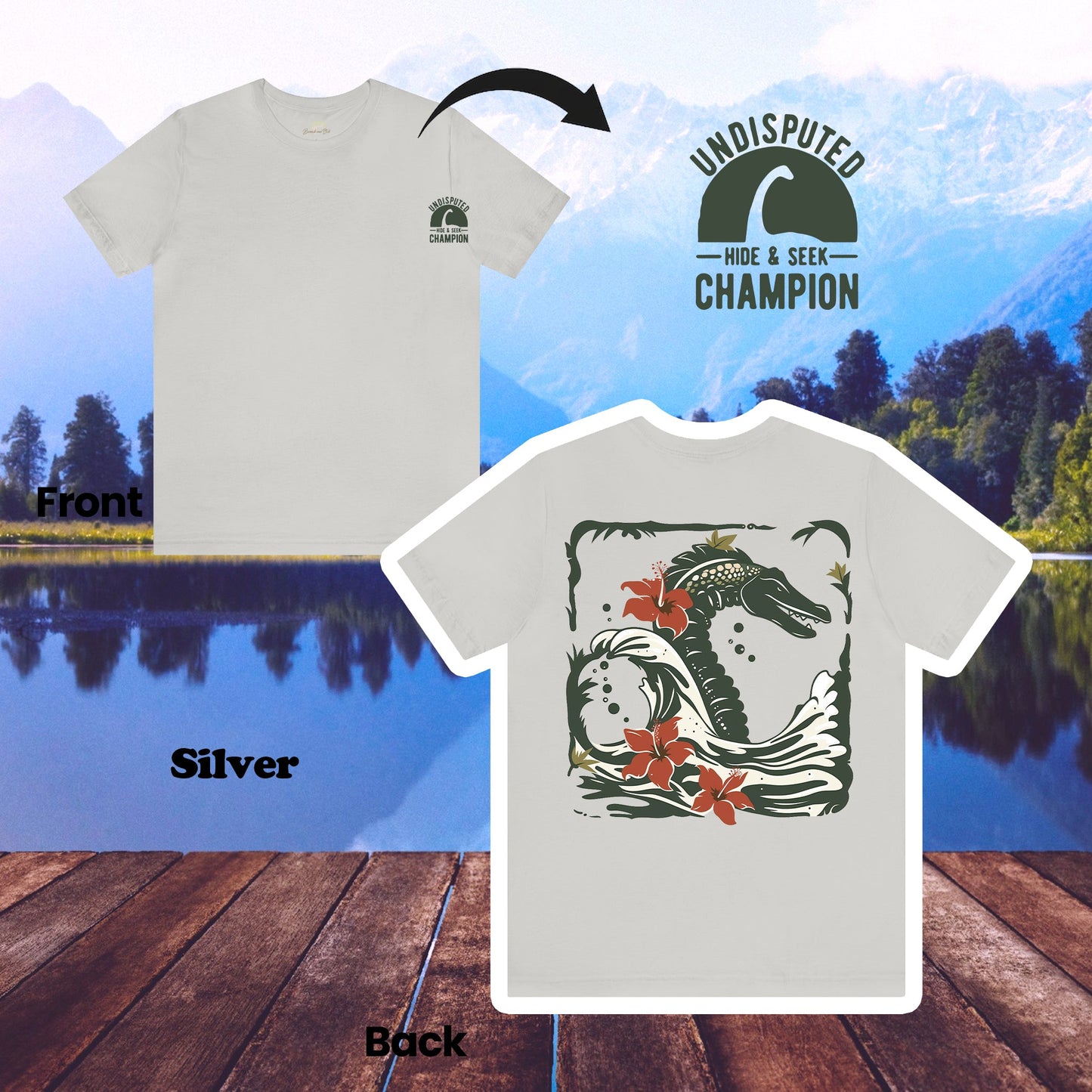 Loch-Ness Hide and Seek Champion 2 Sided Design Tee | Branch and Stick Branch and Stick