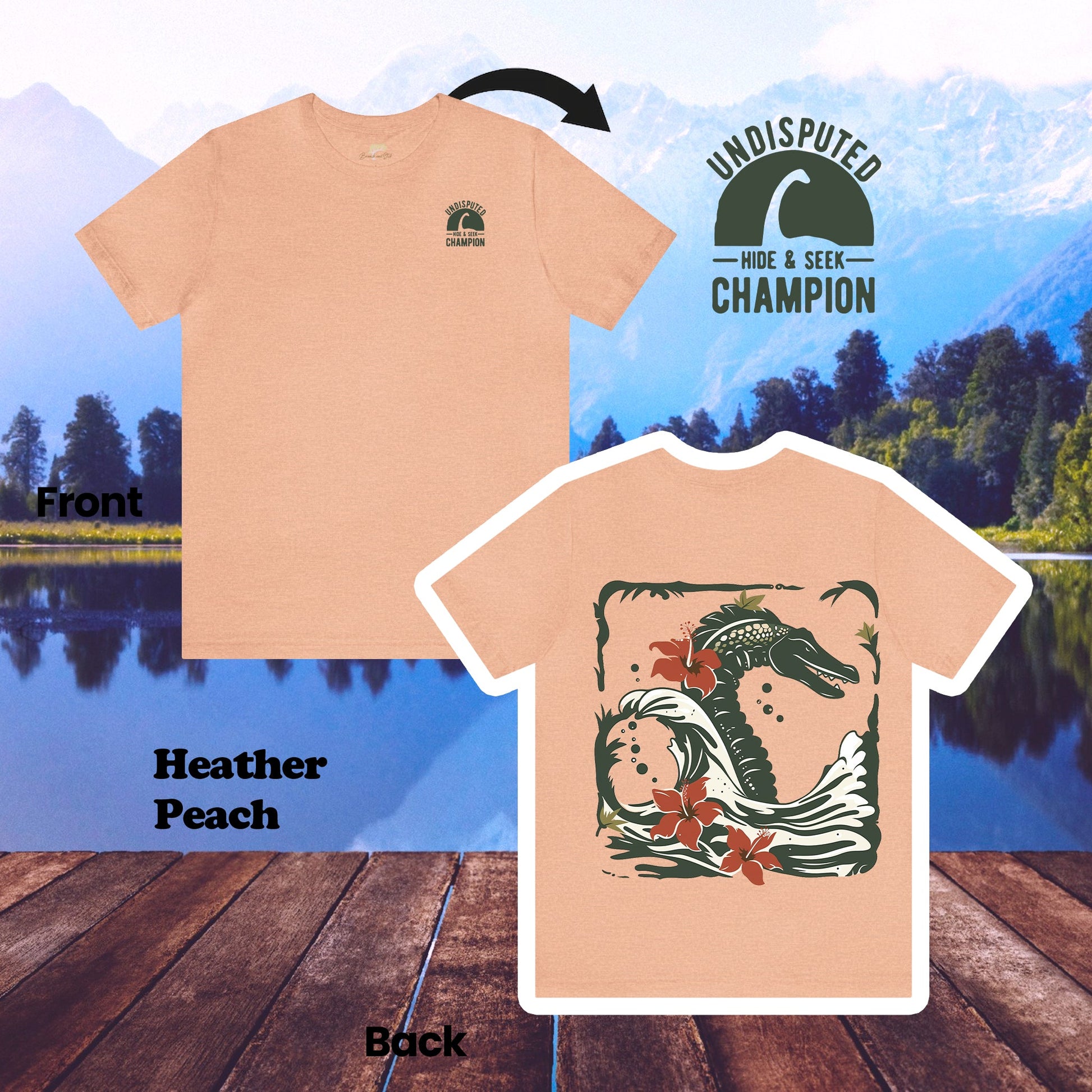 Loch-Ness Hide and Seek Champion 2 Sided Design Tee | Branch and Stick Branch and Stick