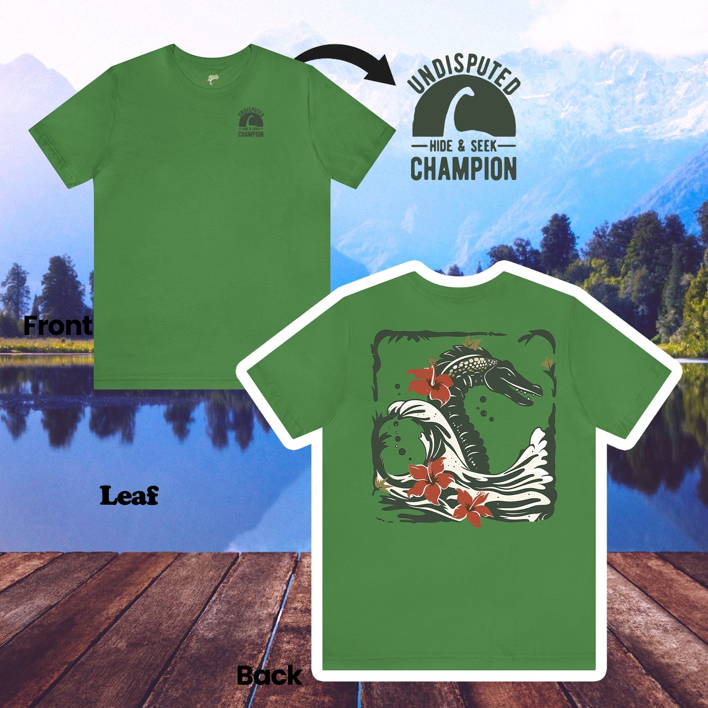 Loch-Ness Hide and Seek Champion 2 Sided Design Tee | Branch and Stick Branch and Stick