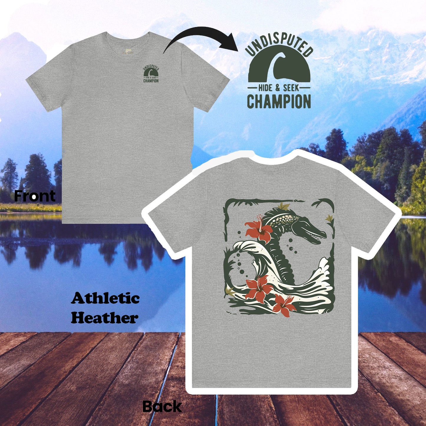 Loch-Ness Hide and Seek Champion 2 Sided Design Tee | Branch and Stick Branch and Stick