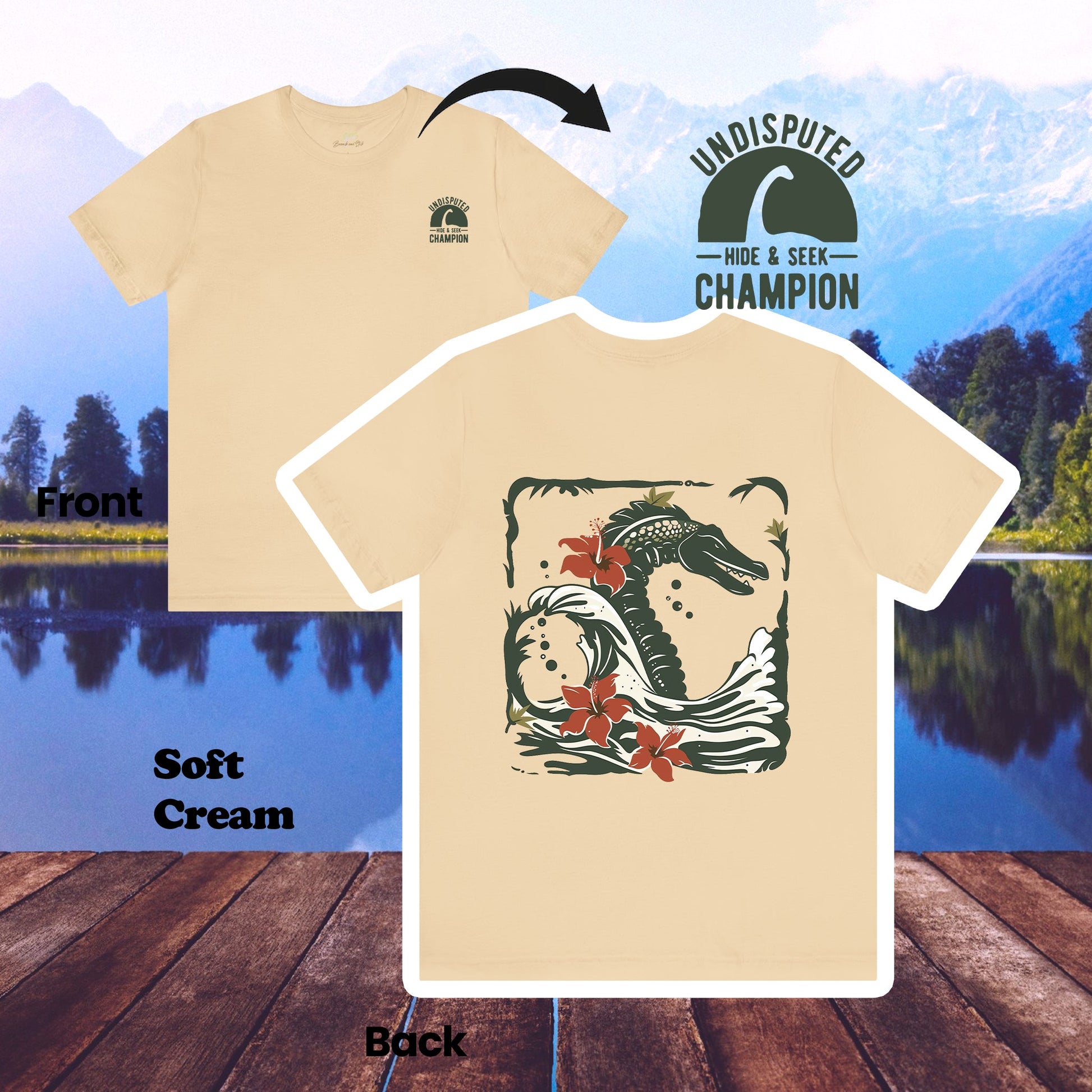 Loch-Ness Hide and Seek Champion 2 Sided Design Tee | Branch and Stick Branch and Stick