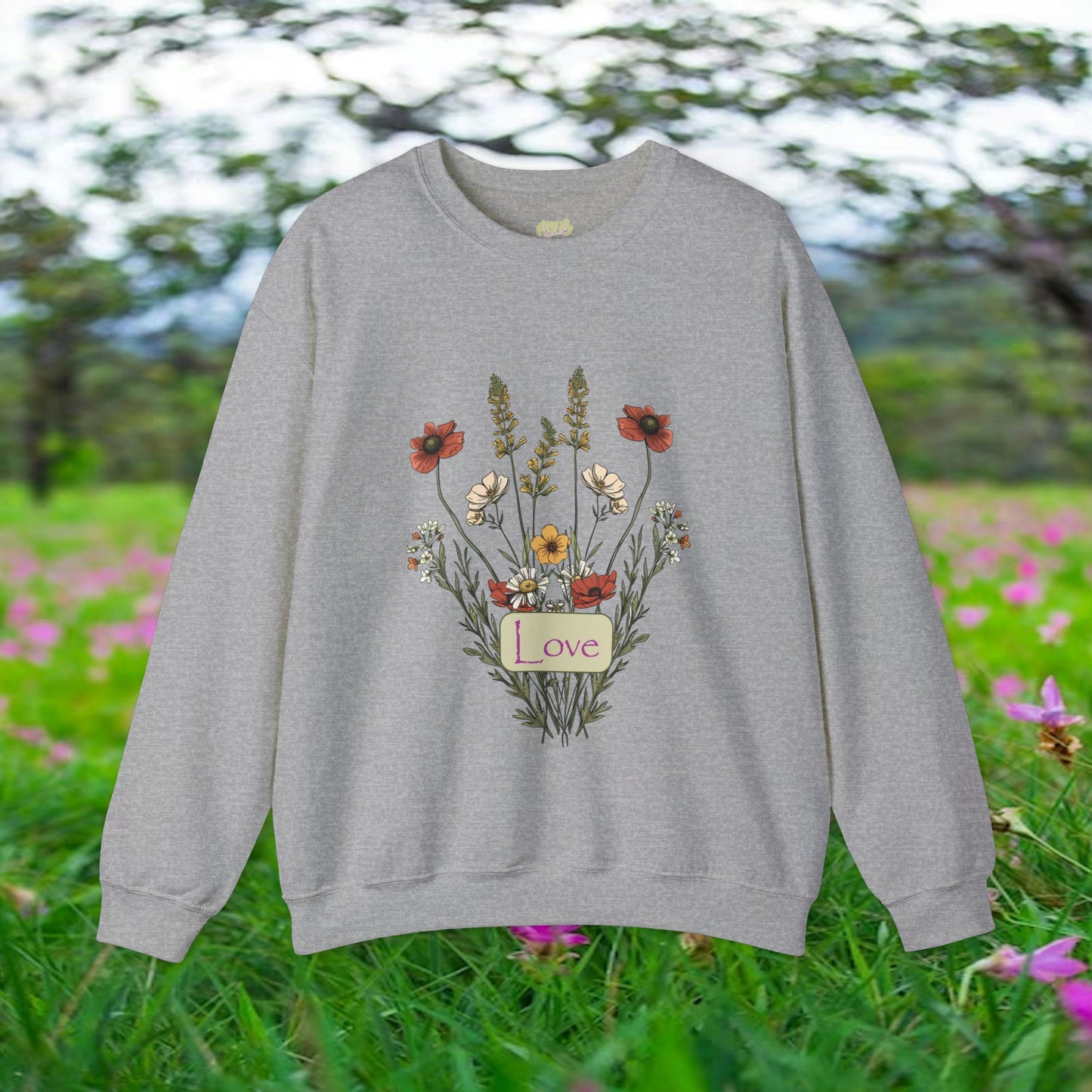 Love Wildflower Bouquet Crewneck Sweatshirt | Branch and Stick Branch and Stick