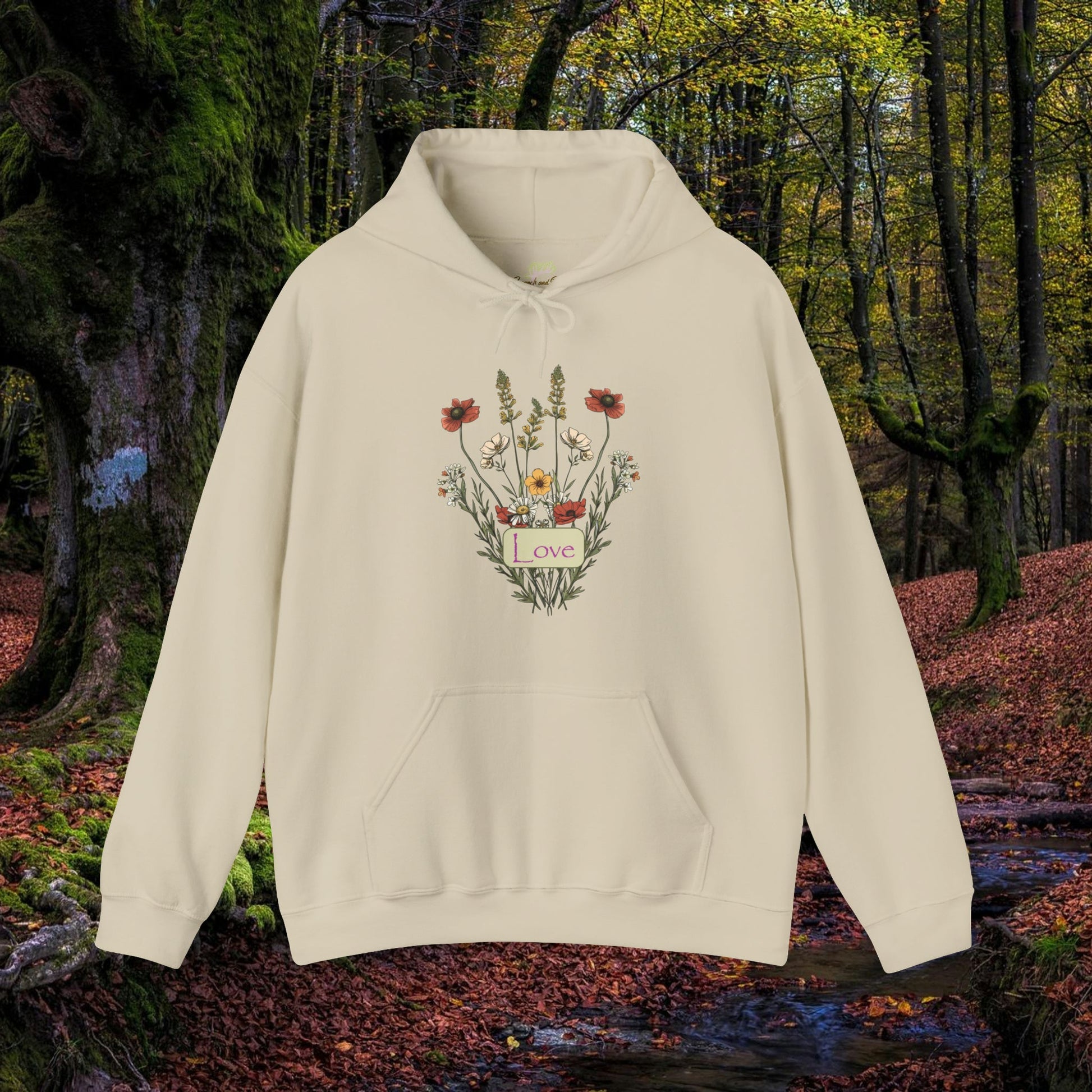 Love Wildflower Bouquet Hooded Sweatshirt | Branch and Stick Branch and Stick