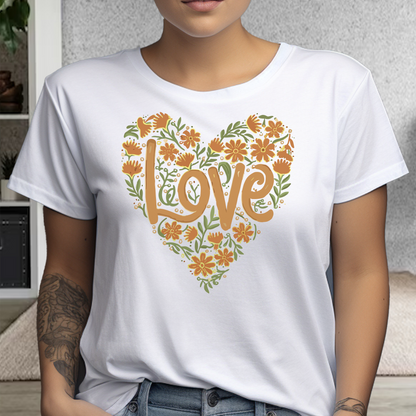 Love Wildflowers Heart Unisex Tee | Branch and Stick Branch and Stick