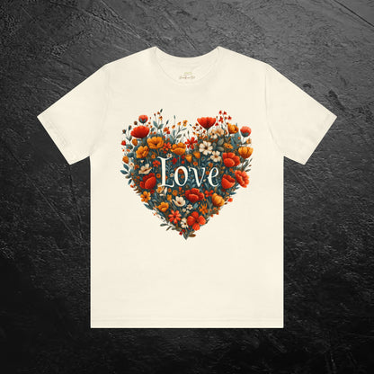 Love Wildflowers Heart Unisex Tee | Branch and Stick Branch and Stick