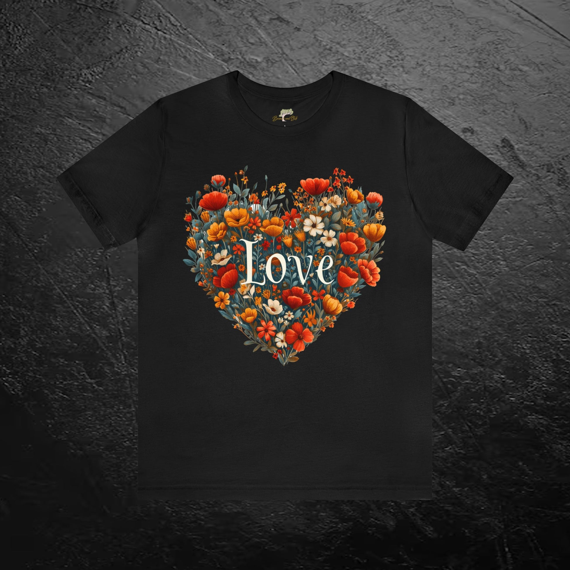 Love Wildflowers Heart Unisex Tee | Branch and Stick Branch and Stick