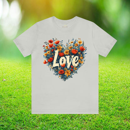 Love Wildflowers Heart Unisex Tee | Branch and Stick Branch and Stick