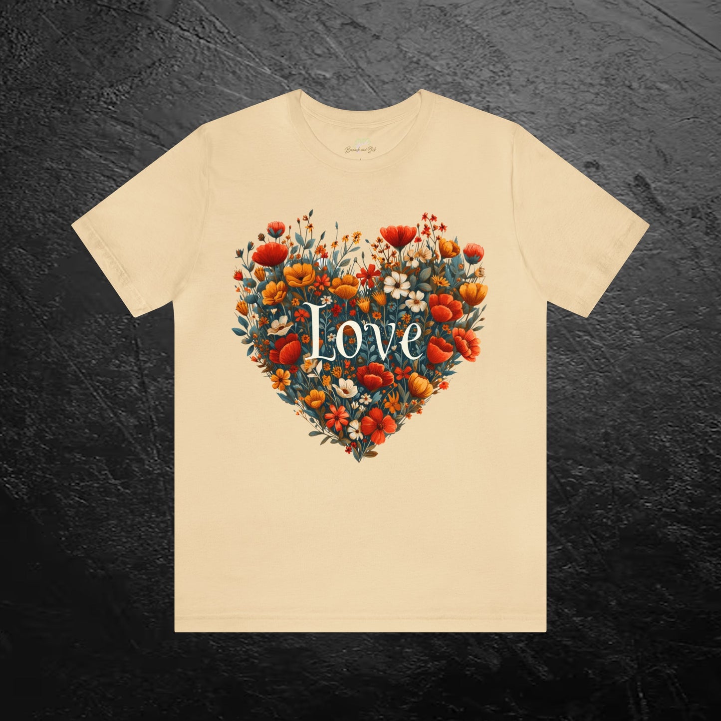 Love Wildflowers Heart Unisex Tee | Branch and Stick Branch and Stick