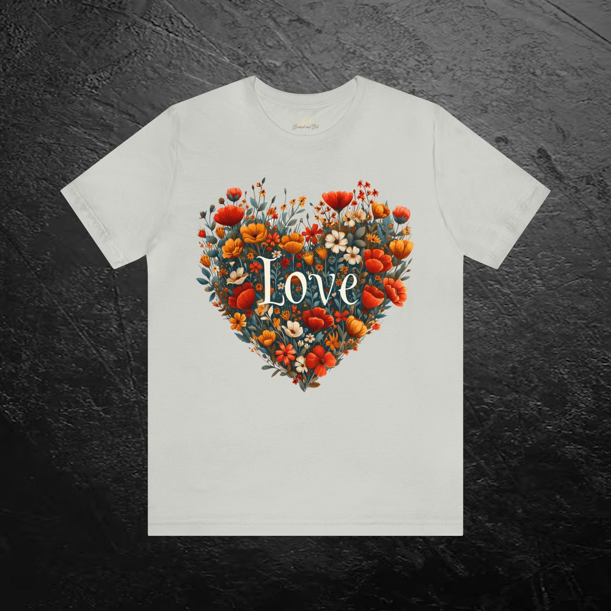 Love Wildflowers Heart Unisex Tee | Branch and Stick Branch and Stick