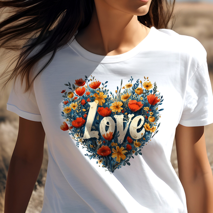 Love Wildflowers Heart Unisex Tee | Branch and Stick Branch and Stick