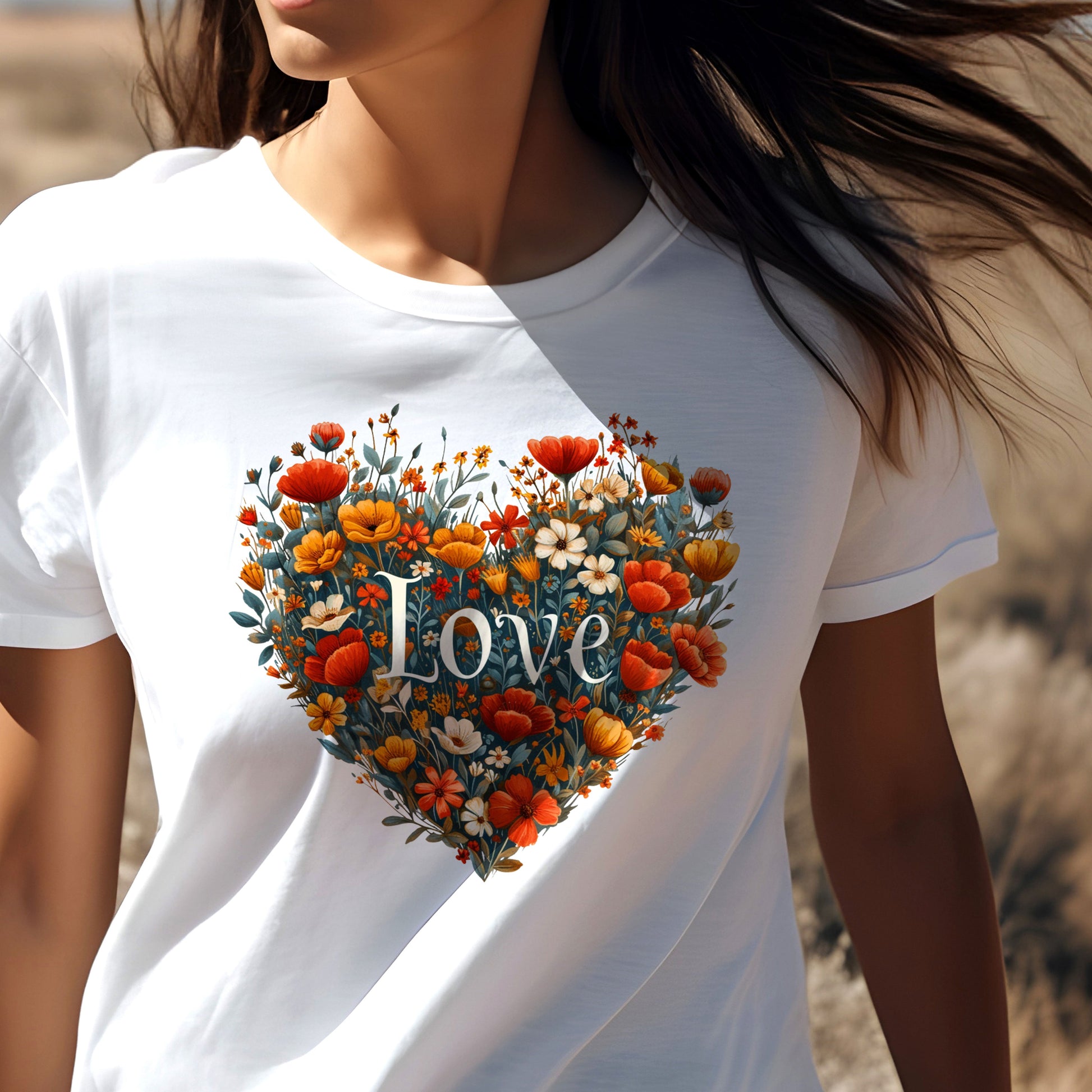 Love Wildflowers Heart Unisex Tee | Branch and Stick Branch and Stick