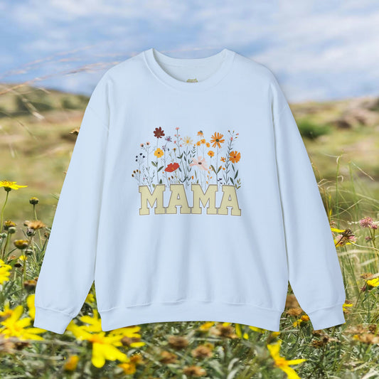 Mama Wildflower Collection | Branch and Stick | Crewneck Sweatshirt Unisex Heavy Blend™ Branch and Stick