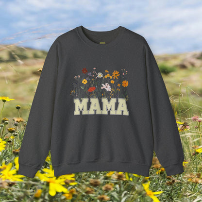 Mama Wildflower Collection | Branch and Stick | Crewneck Sweatshirt Unisex Heavy Blend™ Branch and Stick