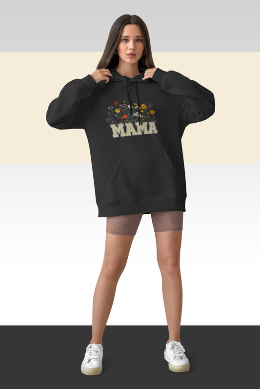 Mama with Wildflowers Hooded Sweatshirt Unisex Heavy Blend™ | Branch and Stick Branch and Stick