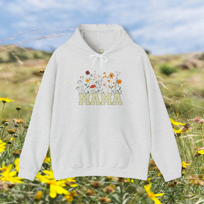 Mama with Wildflowers Hooded Sweatshirt Unisex Heavy Blend™ | Branch and Stick Branch and Stick