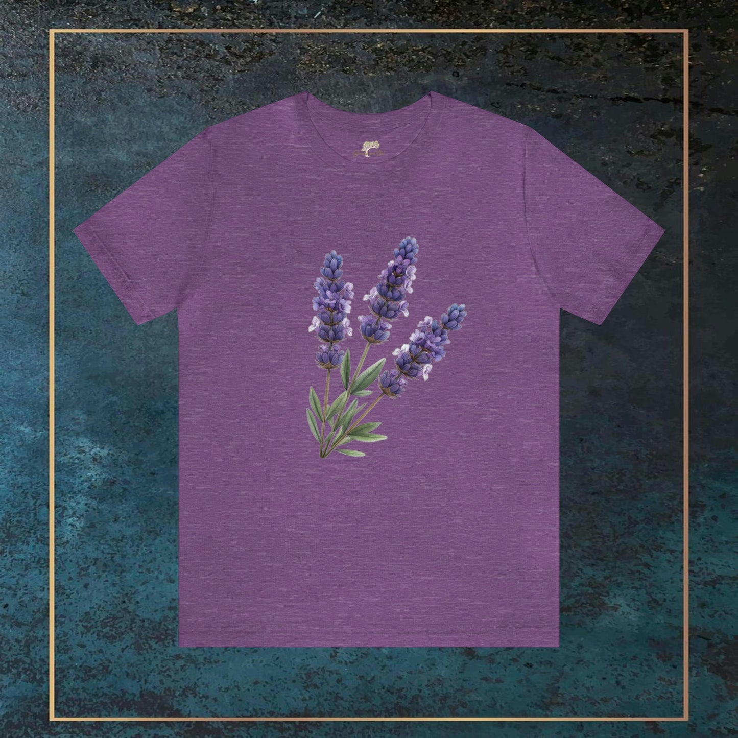 Minimalistic Lavender Trio Unisex T-Shirt | Three Lavender Designs Branch and Stick